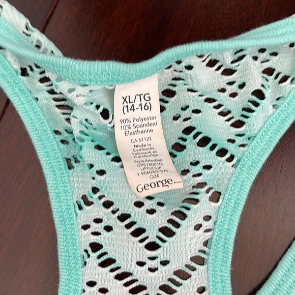 Blue/green and white pool coverup! Great for the summer, from the brand George. - Picture 3 of 3